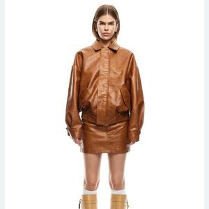 NWT Lioness Kenny Bomber Leather Women's Jacket